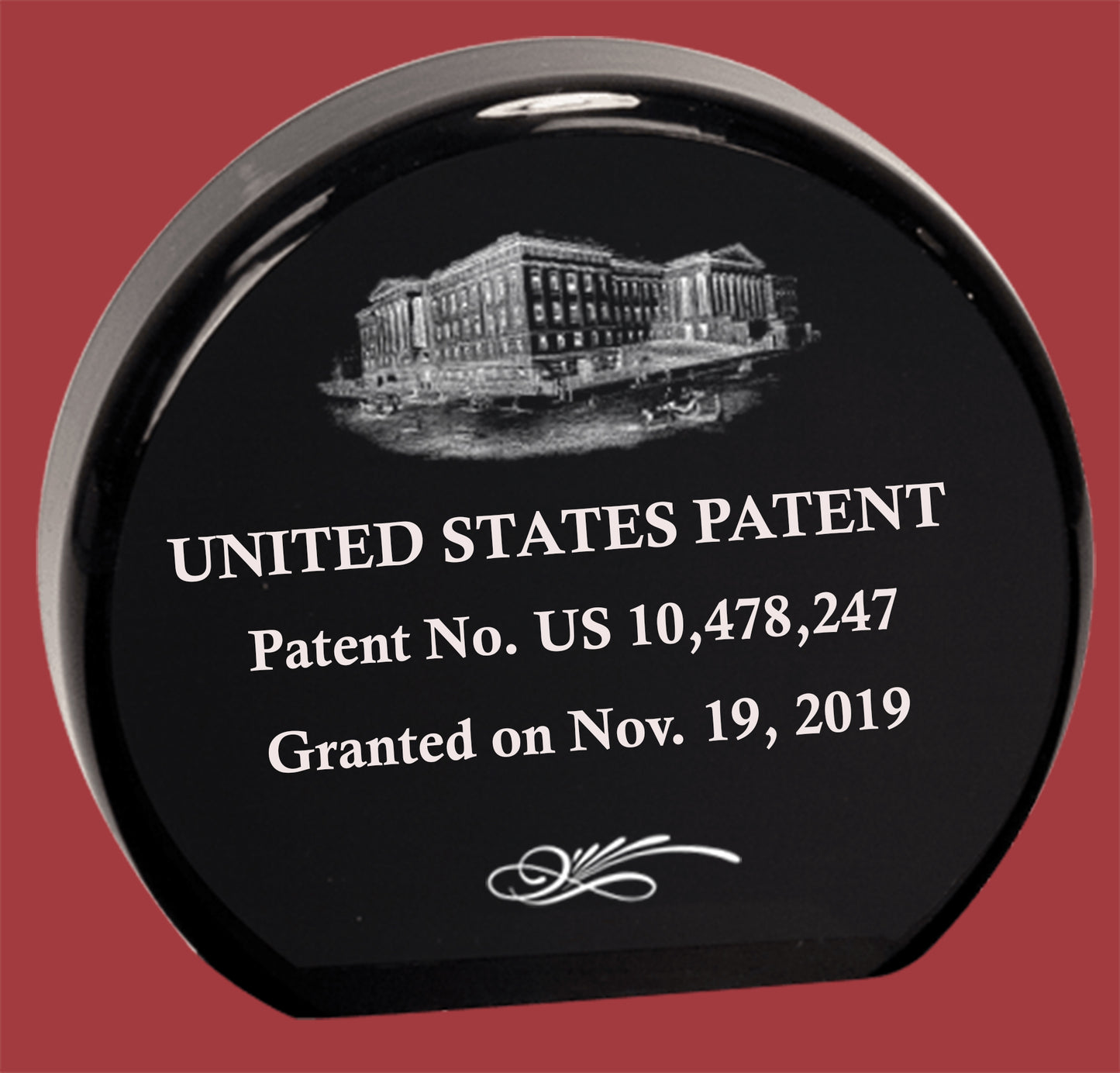 Patent Award Acrylic Disk, Table Top