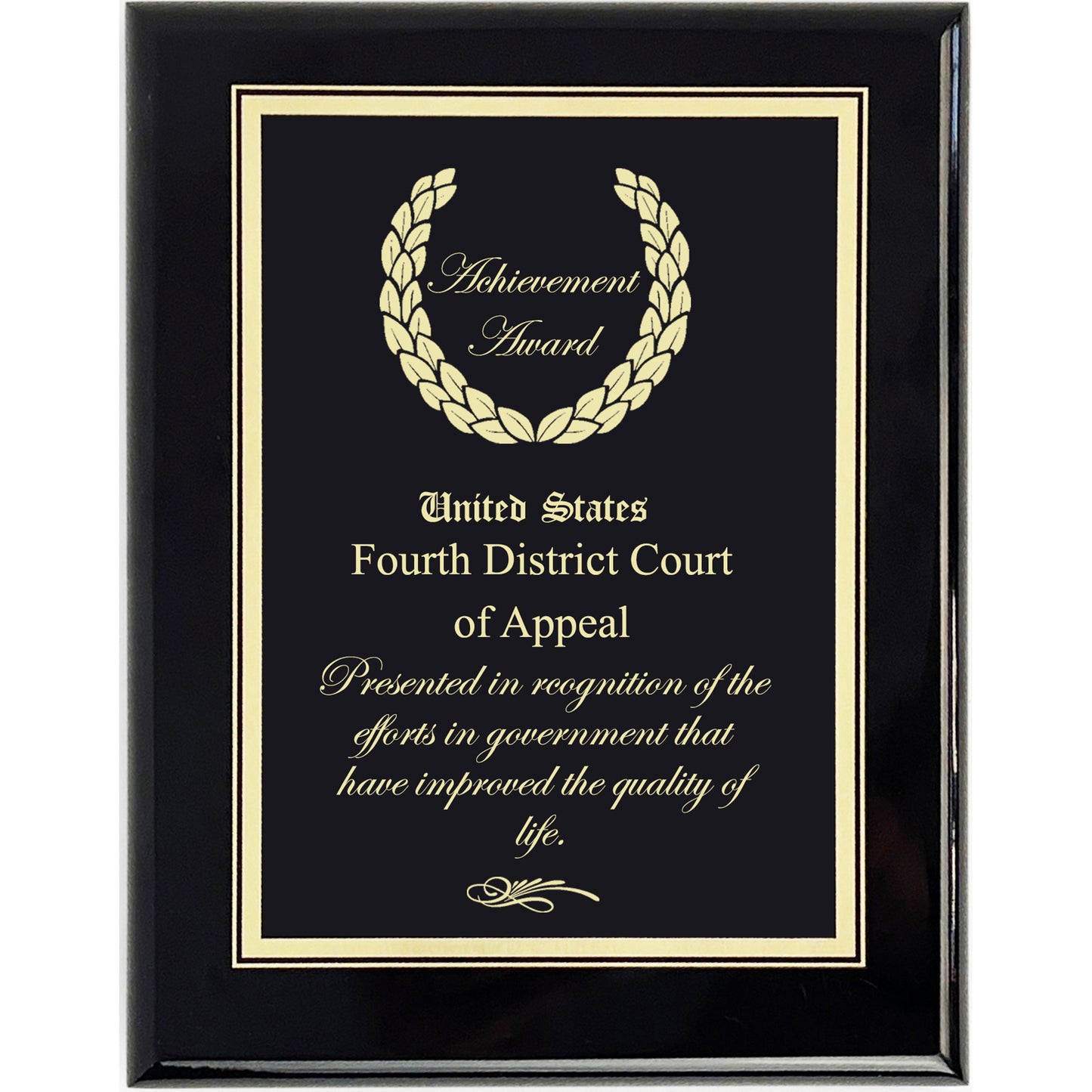 Classic Cusom Wall Plaque; Deep Etched into Engineered Brass
