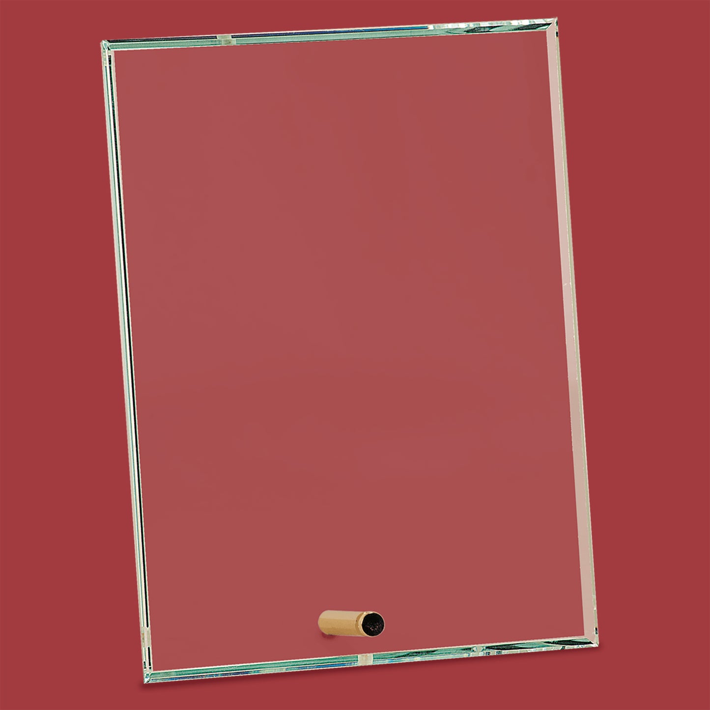 Clear Rectangle Crystal Beveled Glass Desk Top Award
