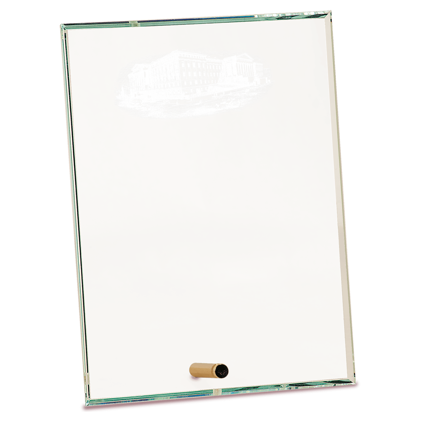 Clear Rectangle Crystal Beveled Edge Desk Top Patent Award