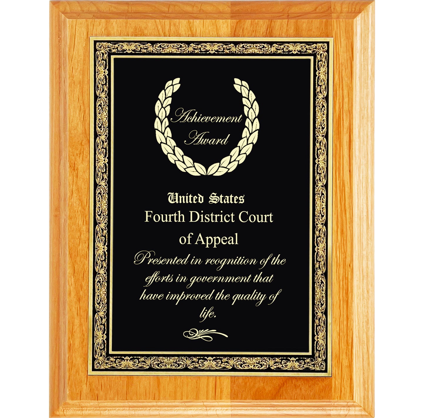 Classic Cusom Wall Plaque; Deep Etched into Engineered Brass