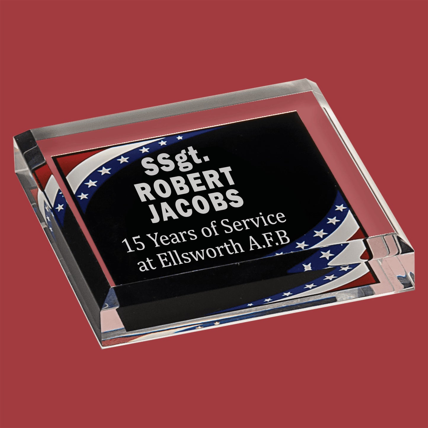 Stars & Stripes Decorateed Acrylic Paper Weight
