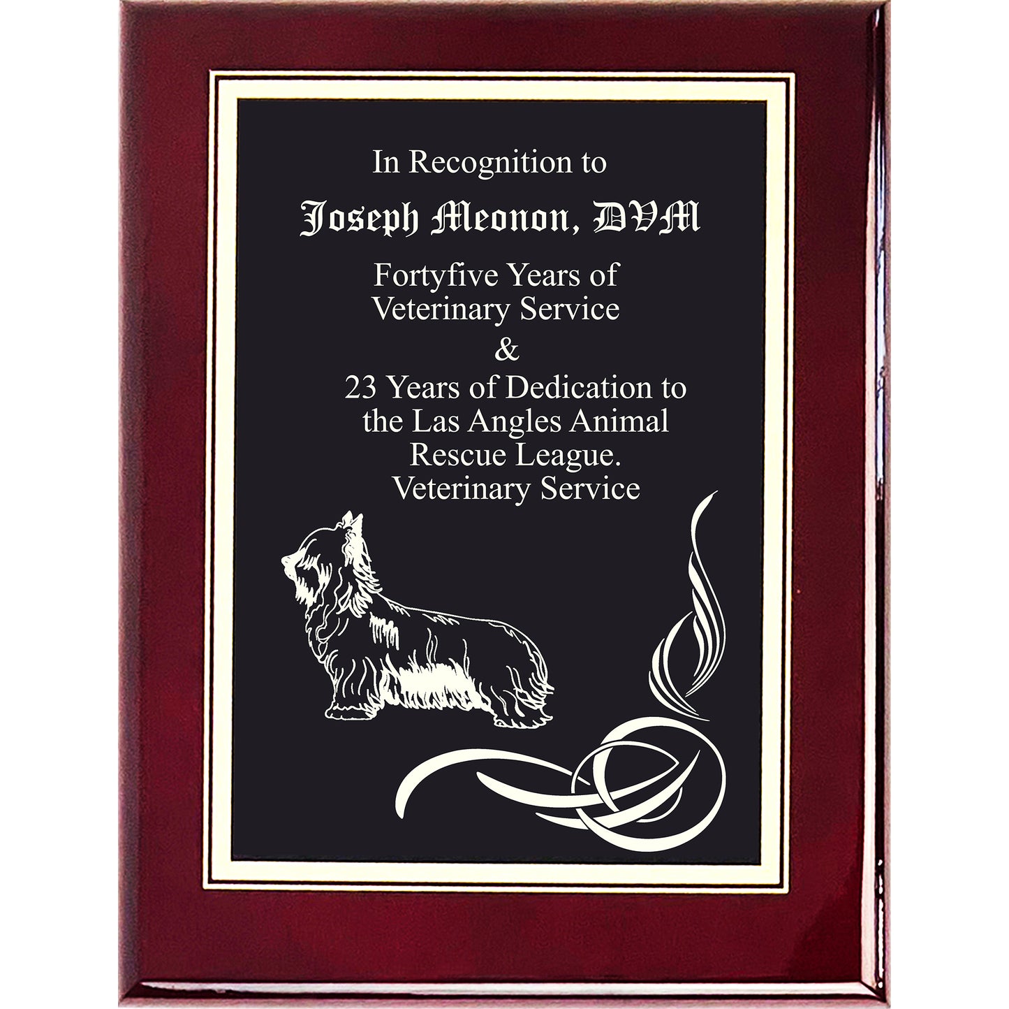Classic Cusom Wall Plaque; Deep Etched into Engineered Brass