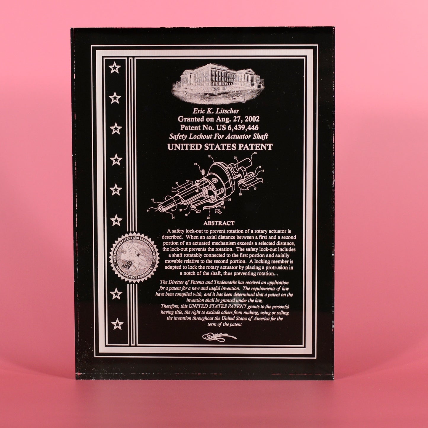 FIINE ULTRA CLEAR ACRYLIC BLOCK CUSTOM RETIREMENT AWARD
