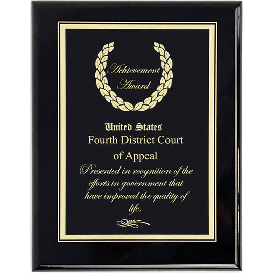 Classic Cusom Wall Plaque; Deep Etched into Engineered Brass