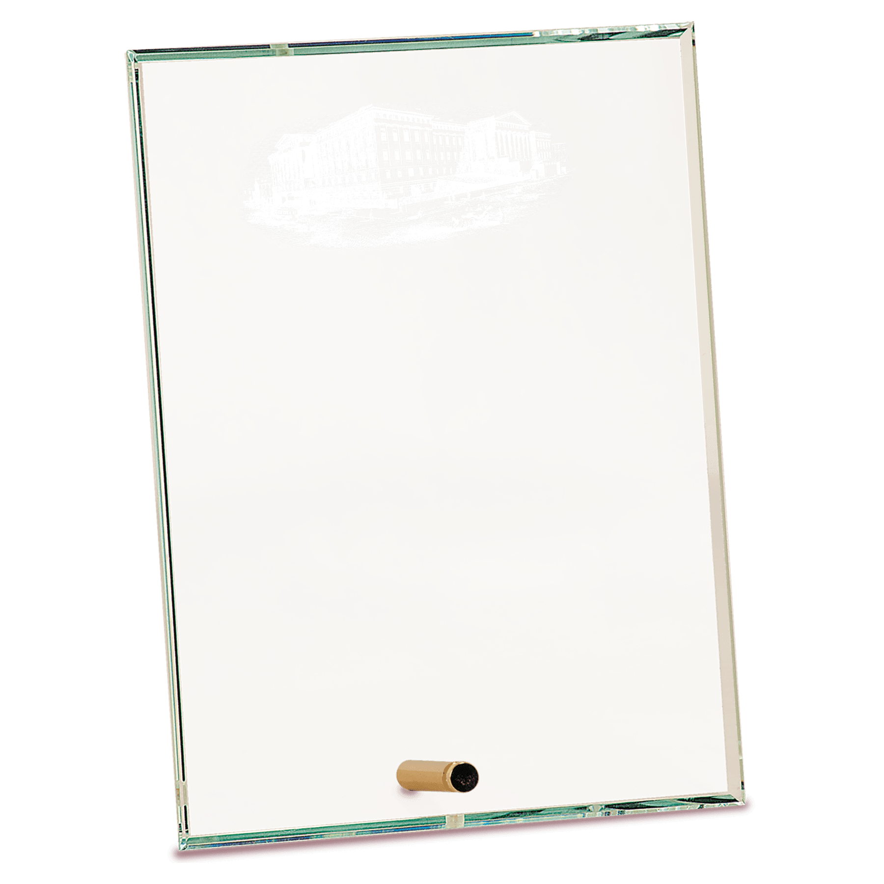 Clear Rectangle Crystal Beveled Edge Desk Top Patent Award