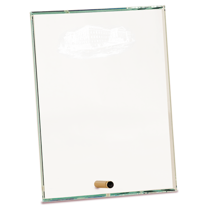 Clear Rectangle Crystal Beveled Edge Desk Top Patent Award