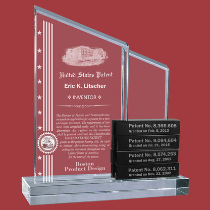 Crystal Perpetual Desk-Top Patent Award