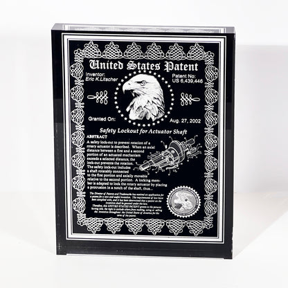 Desk Top Patent Award, Acrylic Victorian