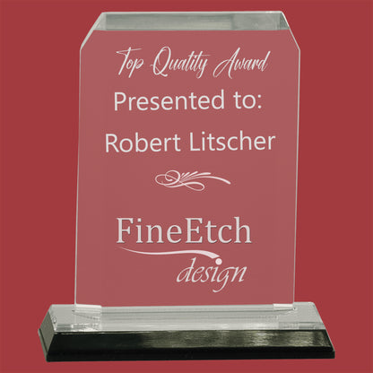 Beveled Corner Acrylic Desk Top Award