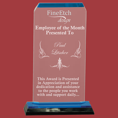 Beveled Corner Acrylic Desk Top Award