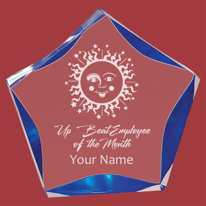 Fine Black/Gold, Contrasted Acrylic Star Desk Top Award