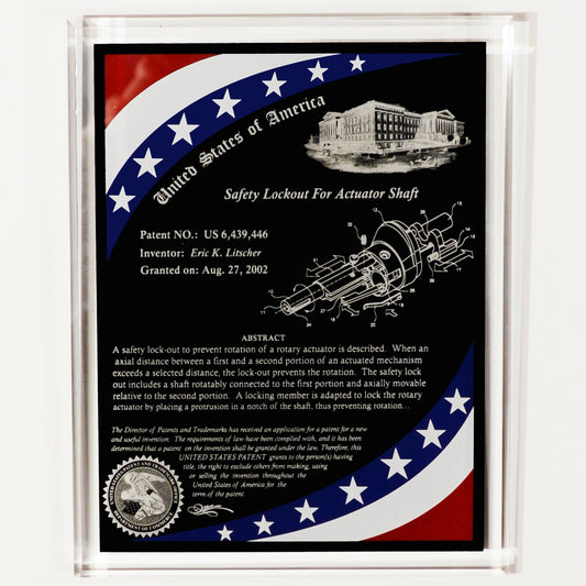 Patent Award Plaque Patriotic with Stars & Strips Border