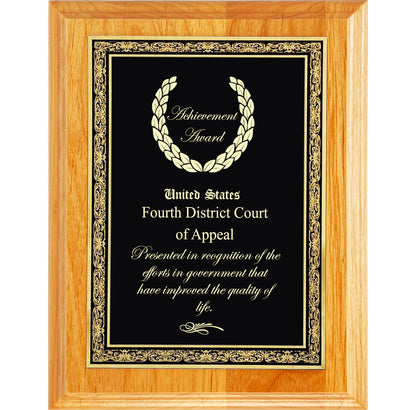 Classic Cusom Wall Plaque; Deep Etched into Engineered Brass
