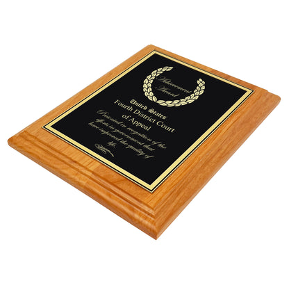 Classic Cusom Wall Plaque; Deep Etched into Engineered Brass