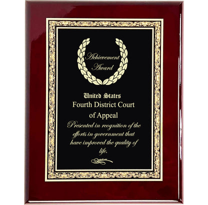 Classic Cusom Wall Plaque; Deep Etched into Engineered Brass