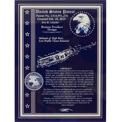 Desktop Patent Award, Acrylic Classic Design with Fine Eagle and UPTO Seal