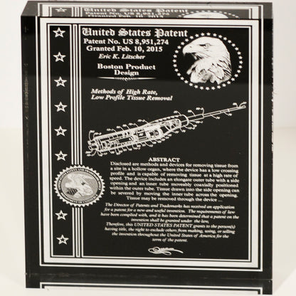 Desktop Patent Award, Acrylic Classic Design with Fine Eagle and UPTO Seal