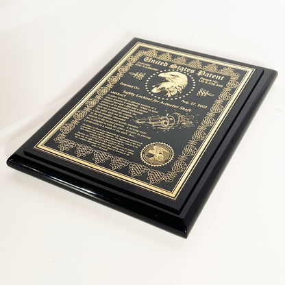 EXECUTIVE PATENT AWARD PLAQUE, "THE VICTORIAN"